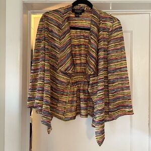 Colorful Striped Women's Cardigan